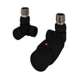 Aquarius Radiator Valve Matt Black Aquarius Bi-Directional TRV Corner Radiator Valve