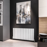 Eastbrook Panel Radiator 600 x 1230 / Central Heating Eastbrook Guardia Straight Horizontal Aluminium in Matt White