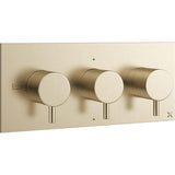 Crosswater Concealed Shower Valve Crosswater MPRO 3 Outlet, 3 Handle Landscape Concealed Thermostatic Shower Valve