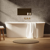 Crosswater Back To Wall Freestanding Bath Matt White / 1700 x 800mm Crosswater Cursa Back to Wall Freestanding Bath