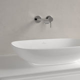 Villeroy & Boch Countertop Basin Villeroy & Boch Loop & Friends Curved Rectangular 560mm Countertop Basin (with Overflow) in White Alpin