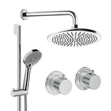 UK Bathroom Store Concealed Shower Set Crosswater Module Shower Set 2 with Riser Rail Kit and Overhead Shower