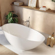 Roca Modern Freestanding Bath Roca Kauai Freestanding Stonex® Oval Bath with Click-Clack Waste