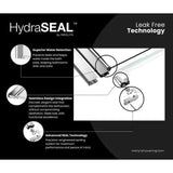 Merlyn Bath Screen Merlyn Single Square Bathscreen with Towel Rail with HydraSEAL Technology