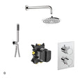 Crosswater Concealed Shower Set Chrome / 200mm Shower Head Crosswater Crossbox 2 Handle 2 Outlet Shower Bundle Version 2