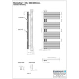 Eastbrook Designer Towel Rail Eastbrook Helmsley Straight Vertical Designer Towel Rail in Matt Black