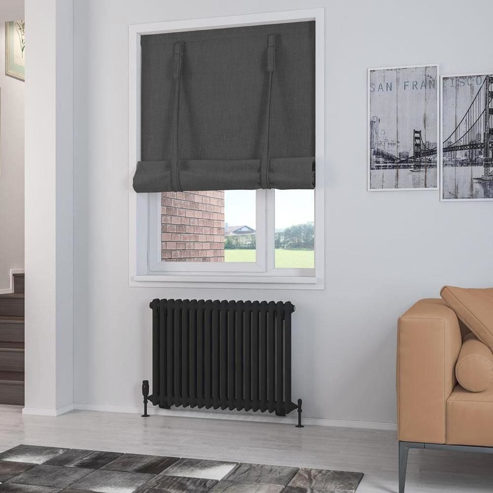 Eastbrook Rivassa Traditional 2 Column Radiator in Matt Black