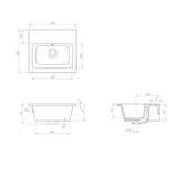 Saneux Cloakroom Vanity Unit Saneux Uni 400mm Wall Mounted One Door Vanity Unit with Basin