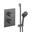 UK Bathroom Store Concealed Shower Set Slate Crosswater Crossbox Shower Set 2 - 1 Outlet with Slide Rail Kit