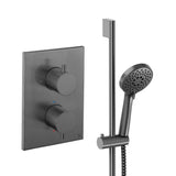 UK Bathroom Store Concealed Shower Set Slate Crosswater Crossbox Shower Set 2 - 1 Outlet with Slide Rail Kit