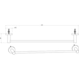 Aquarius Bathrooms Towel Rails and Rings Aquarius Mode 550mm Towel Rail