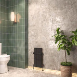 Eastbrook Panel Radiator 600 x 280 / Electric Only Eastbrook Peretti Straight Vertical Aluminium Radiator in Matt Black