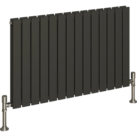 Aquarius Bathrooms Panel Radiator 600 x980mm / Anthracite Aquarius Flat Double Horizontal Panel Radiator