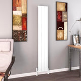 Eastbrook Panel Radiator 1800 x 280 / Electric Only Eastbrook Charlton Vertical Aluminium Designer Radiator in Matt White