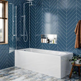 Crosswater Bath Screen Crosswater Clear 6 Hinged Bath Screen
