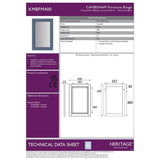 Heritage Standard Mirror Heritage Caversham 400mm Framed Mirror in Maritime Blue