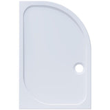 UK Bathroom Store 1000 x 800mm / Right Aquarius Pluvia 45mm Stone Resin Offset Quadrant Shower Tray