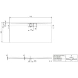 Villeroy & Boch Rectangle Shower Tray Villeroy & Boch Architectura Metalrim Rectangular Shower Tray in Alpin White