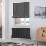 Eastbrook Column Radiator 600 x 1148 / Electric Only Eastbrook Rivassa Traditional 2 Column Radiator in Matt Black