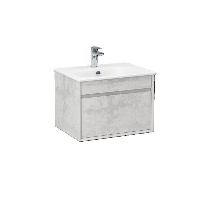 Imex Wall Mounted Vanity Unit Imex Alma Wall Mounted Single Drawer 600mm Vanity Unit with Basin