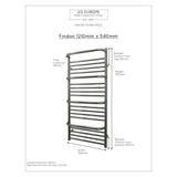 JIS Designer Towel Radiator JIS Sussex Findon Vertical Stainless Steel Designer Heated Towel Rail