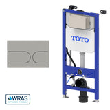 Toto Wall Hung WC Frame Brushed Stainless Steel / Dual Flush Toto Washlet Wall Mounted Frame and Cistern with Auto Flush Capability and Flush Plate