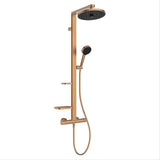 Ideal Standard Exposed Shower Set Ideal Standard Ceratherm ALU+ Exposed Shower Valve Set with Fixed Riser, Showerhead, Handset and Shelves