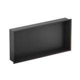Croswwater Shower Niche Matt Black Crosswater Square Shower Niche - 610 x 305 x 80mm for Stud Walls