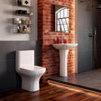 Aquarius Bathrooms Close Coupled Toilet Aquarius Sequoia Fully Shrouded Short Projection Close Coupled Toilet with Wrapover Soft Close Seat