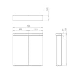 Crosswater Mirrored Cabinet Crosswater Image LED Illuminated Mirror Cabinet