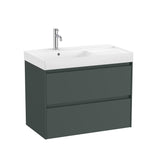 Roca Ona 800mm Wall Mounted Two Drawer Vanity Unit with Basin