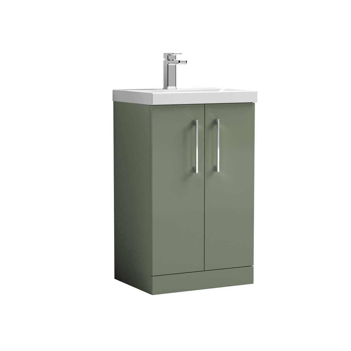 Aquarius Floor Standing Vanity Unit Aquarius Brisbane 500mm 2 Door Floor Standing Vanity Unit with 1 Tap Hole Mid Edge Basin