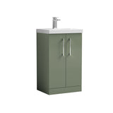 Aquarius Floor Standing Vanity Unit Aquarius Brisbane 500mm 2 Door Floor Standing Vanity Unit with 1 Tap Hole Mid Edge Basin