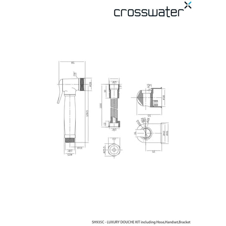 Crosswater Douche Crosswater Luxury Douche Kit in Chrome