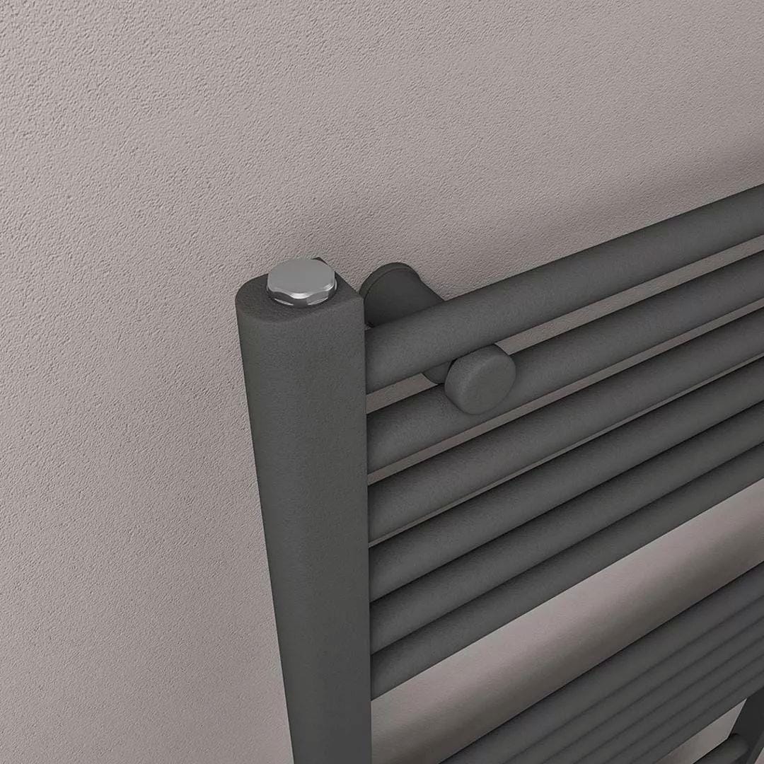 Eastbrook Ladder Rail Eastbrook Wingrave Vertical Straight Heated Towel Rail - 1000 x 300mm in Matt Anthracite