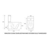 Aquarius Bathrooms Close Coupled Toilet Aquarius Emma Rimless Close Coupled Fully Shrouded Toilet with Soft Close Seat