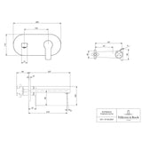 Villeroy & Boch Wall Mounted Basin Tap Villeroy & Boch Architectura Wall Mounted Single Lever Basin Mixer Tap with Pop Up Waste in Chrome