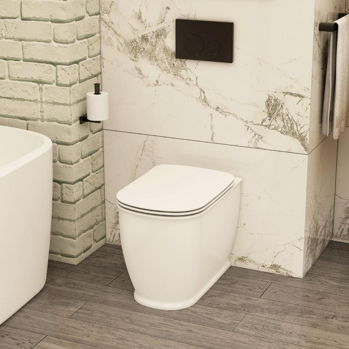 Imex Back to Wall Toilet Imex Liberty Back to Wall Toilet with Soft Close Seat