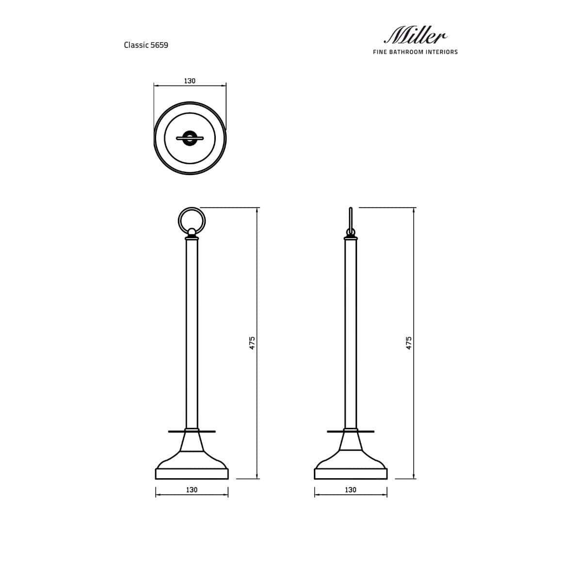 Miller Toilet Roll Holder Miller Signature Freestanding Traditional Spare Toilet Roll Holder