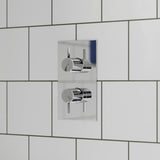 Britton Concealed Shower Valve Chrome Britton Hoxton 2.0 2 Outlet, 2 Handle Concealed Thermostatic Shower Valve