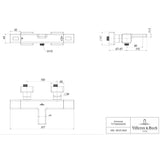 Villeroy & Boch Bath Shower Mixer Villeroy & Boch Universal Wall Mounted Thermostatic Square Bath and Shower Mixer Tap