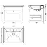 Aquarius Bathrooms Floor Standing Vanity Unit Aquarius Leighton 500mm Floor Standing Two Door Vanity Unit with Basin