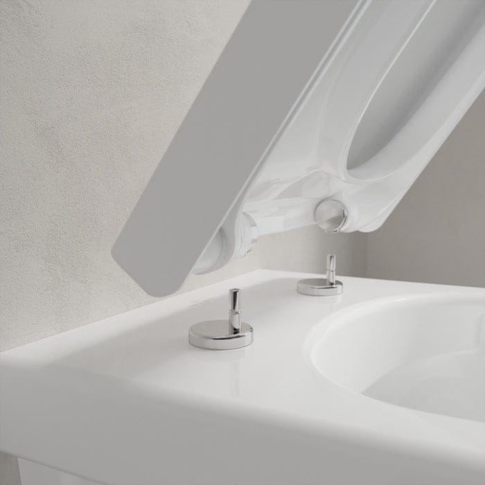 Villeroy & Boch Wall Hung Toilet Villeroy & Boch Architectura Compact Wall Hung Rimless DirectFlush Toilet with Soft Close Seat