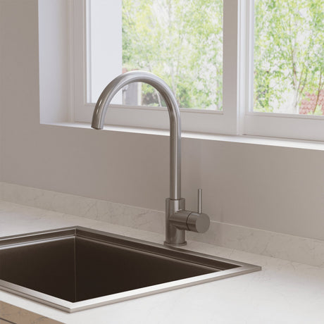 Crosswater Kitchen Tap Stainless Steel Crosswater MPRO Side Lever Kitchen Tap