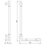 Crosswater Grab Rail/Bar Crosswater Right Angle Grab Bar