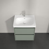 Villeroy & Boch Wall Mounted Vanity Unit Villeroy & Boch Skyla Wall Mounted 600mm Two Drawer Vanity Unit with Basin