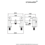 Crosswater Bath Shower Mixer Crosswater Kai Lever Bath Shower Mixer in Chrome