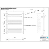 Eastbrook Ladder Rails Eastbrook Wendover Straight Heated Towel Rail in Anthracite