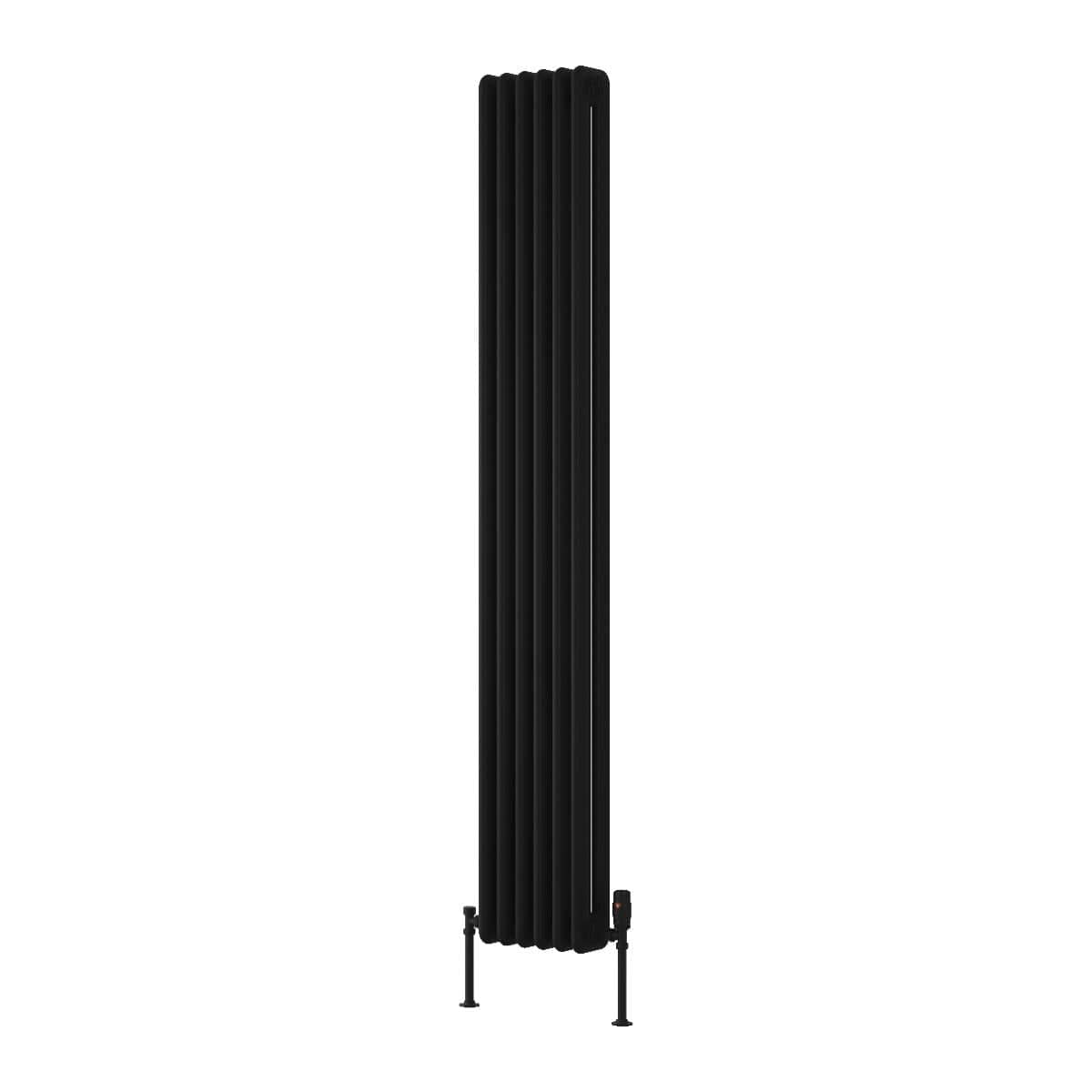 Reina Column Radiator 1800 X 285mm / Black Reina Hedingham Vertical Traditional Column Radiator