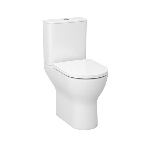 Imex Close Coupled Toilet Imex Ronda Rimless Comfort Height Open Back Close Coupled Toilet with Soft Close Seat